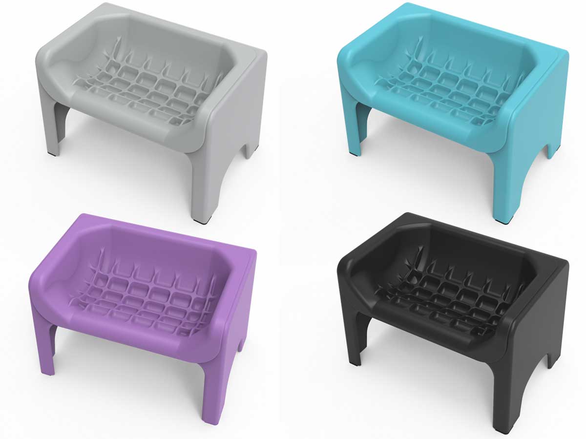 Binge Blocker (Slow Dog Feeder) Set : Fluff Trough - Dog Feeding Troughs, Dog Bowls &amp; Accessories