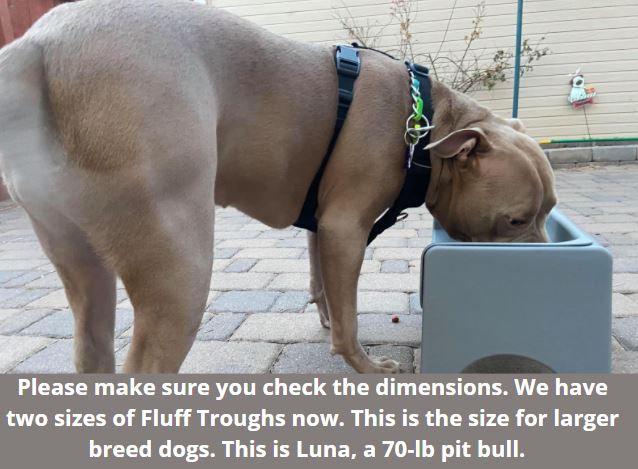 Fluff Trough XL Set : Fluff Trough - Dog Feeding Troughs, Dog Bowls & Accessories