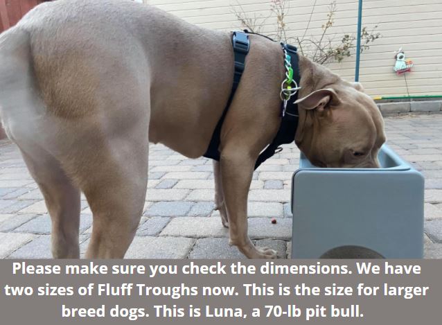 Fluff Trough XL Set : Fluff Trough - Dog Feeding Troughs, Dog Bowls &amp; Accessories