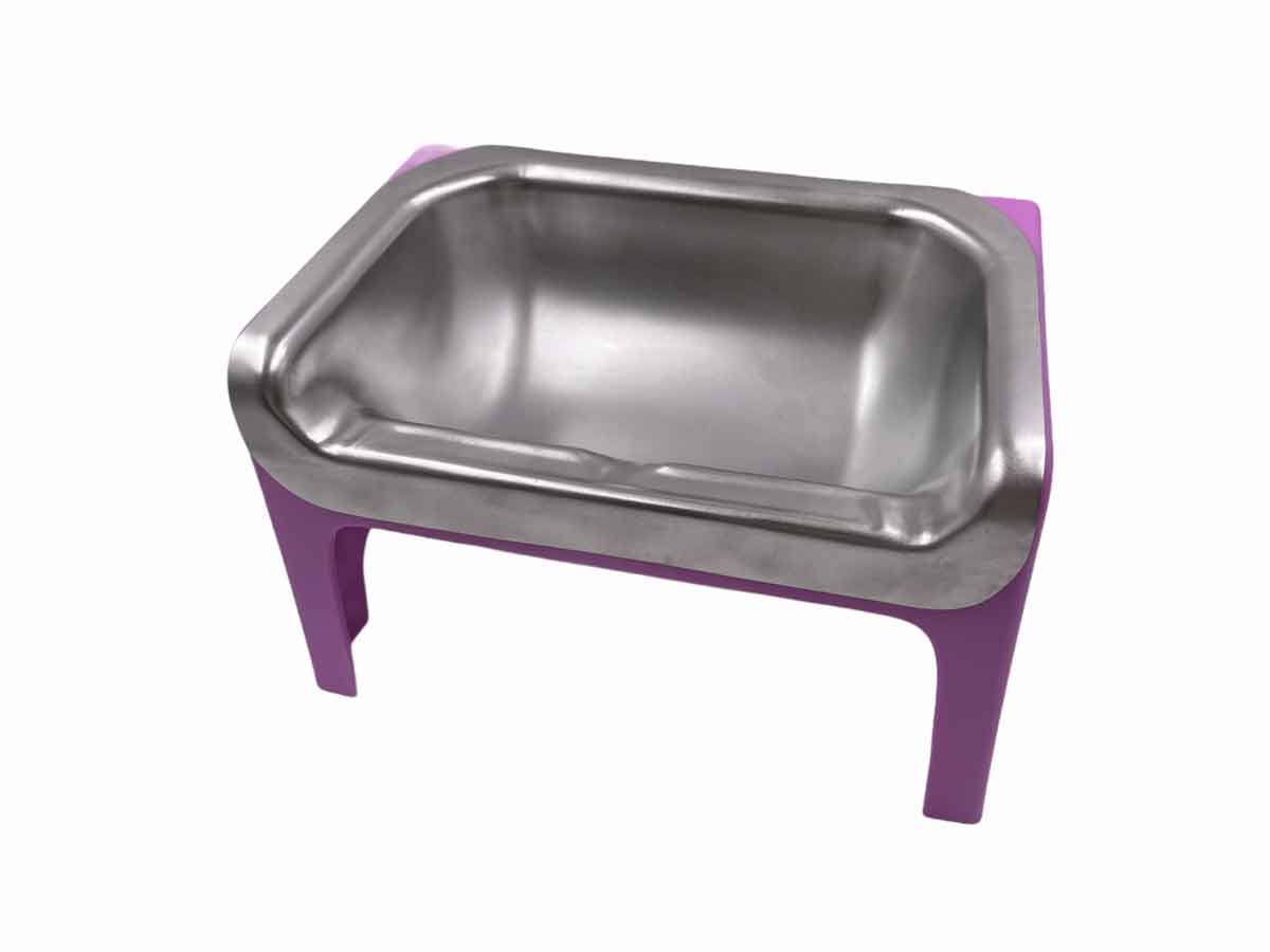 Fluff Trough Stainless Steel Set - Dog Feeding Troughs, Dog Bowls & Accessories